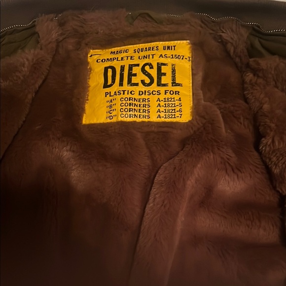 Diesel Green and Brown Bomber Jacket - Picture 2 of 5